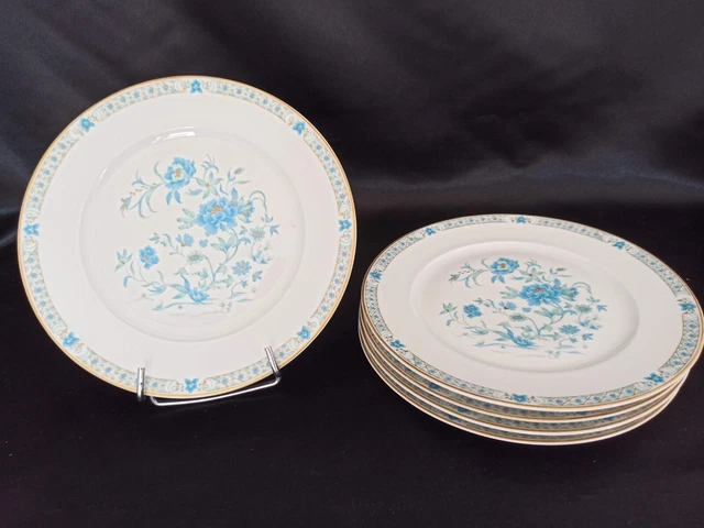 Lot De 6 Assiettes à Dessert Vintage En Porcelaine - Dépareillées Bleu Et Blanc - Déco Ou Usage