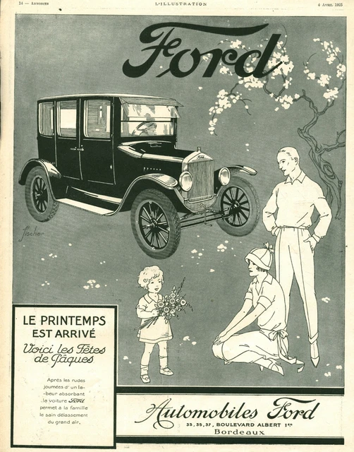 PUBLICITÉ ANCIENNE VOITURE automobile Renault 6 CV et 10 CV 1925 issue