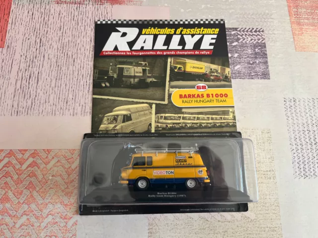 Miniature Camion Voiture Assistance Rallye Barkas B1000 Hungary Team 1987 1/43