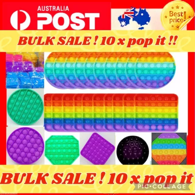 Rainbow AMONG US Pop Its Fidget Toy Push bubble stress relief kids pop it  AU