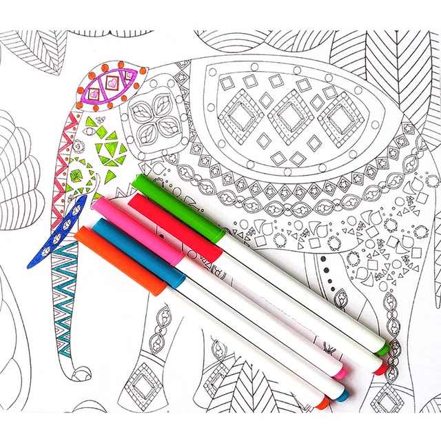 COLOURING BOOK ADULT Books Therapy AntiStress Colour Relax Mind