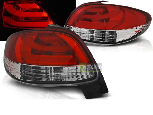 Zadnje luči per Peugeot 206 od 1998->Rdeča bela LED BAR LDPE20EZ XINO IT