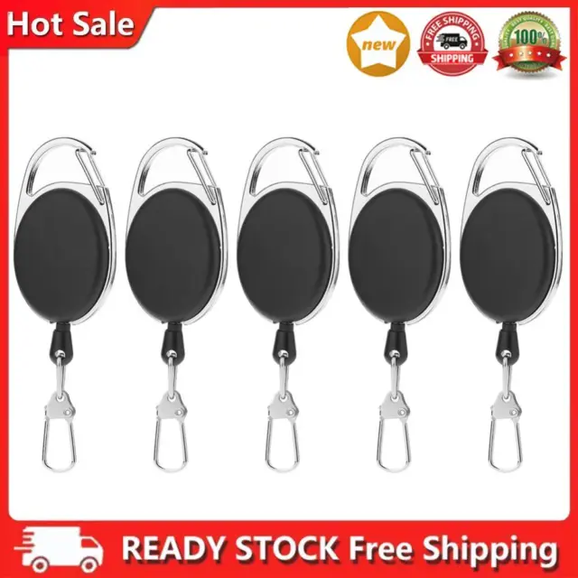 Fly Fishing Retractor Tools Extractor Keeper Retractable Key Chain Key Rings