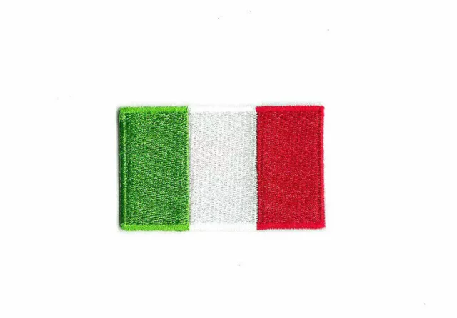 Italy Flag Iron on Embroidered Patch Fabric Badge Italian 3.5cm x 6cm