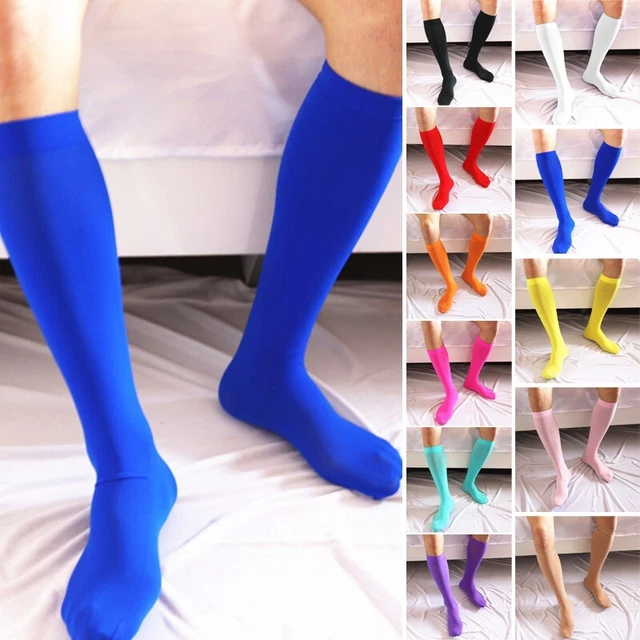 1*Men Ultra-thin Seamless Sport Sock Knee High Breathable Long Football Stocking