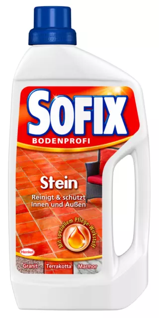 3 x SOFIX Stein Steinbodenreiniger je 1 Liter Reinigt & Schützt innen & außen 2