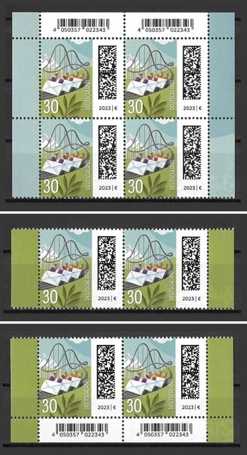 Bund Mi.Nr. 3732** (2023) postfrisch (Paare / 4er-Block)/Welt der Briefe (XII)