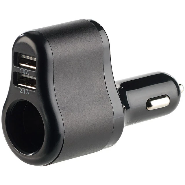revolt Kfz-Netzteil mit 12/24-V-Zigarettenanzünder und 2x USB, 3,1 A, 15,5 W