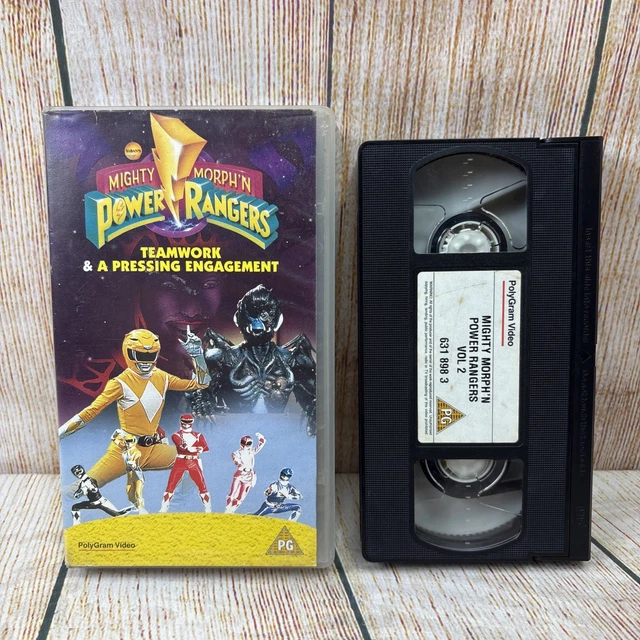 Mmpr Temwork MIGHTY MORPHIN POWER Rangers Teamwork & A Pressing Engagement VHS Tape ...