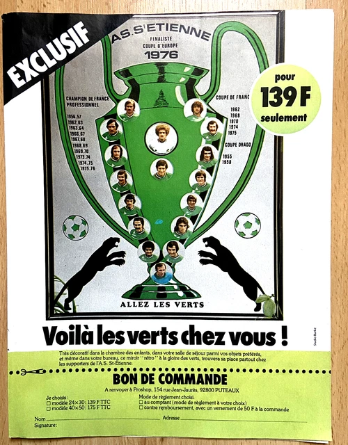 FOOTBALL ONZE SPÉCIAL ST-ETIENNE n°9 NOVEMBRE 1976 BATHENAY
