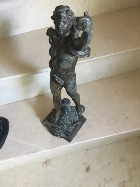 sculpture regule patine bronze ancien " Le Triomphe " signé louis a. MOREAU 1900