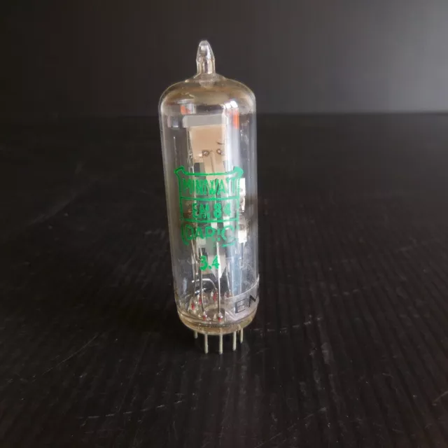 Lampada Tubo Poste Radio Vintage Base Noval EM84 Miniwatt Occhio Magica N5193