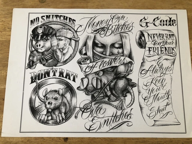 6 BOOG STAR Tattoo Flash Sheets A3 Size Double Sided. Not Laminated £10.00 - PicClick UK