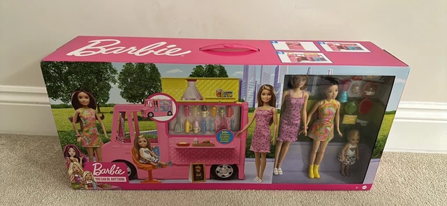 Barbie Food Truck Playset with 3 Dolls(Dolls included) Brand New