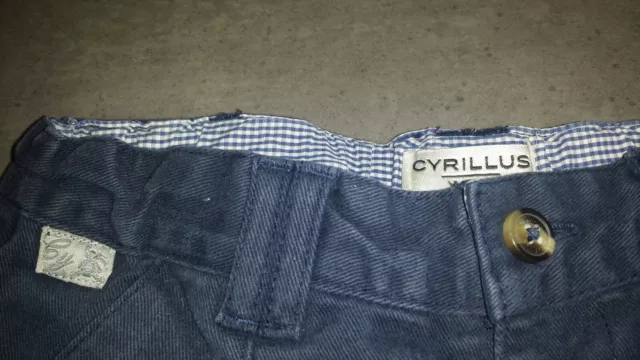 Pantalon en toile de coton CYRILLUS garçon 3 ans 36 mois Cérémonie TRES BON ETAT 2