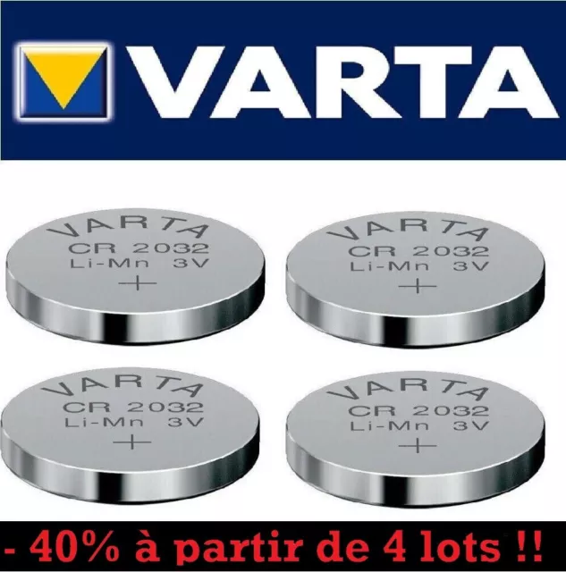 PROMO!!! Lot de 4 piles boutons CR2032 industrielle VARTA 3V Lithium DL2032