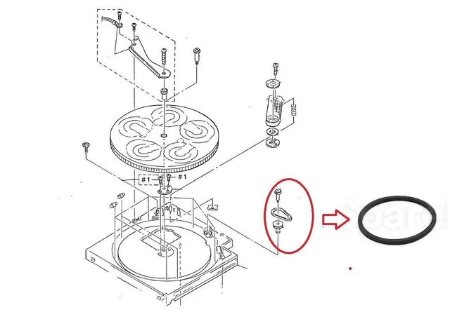 Belt TABLE DISC For CD Player Sony CDP-C205