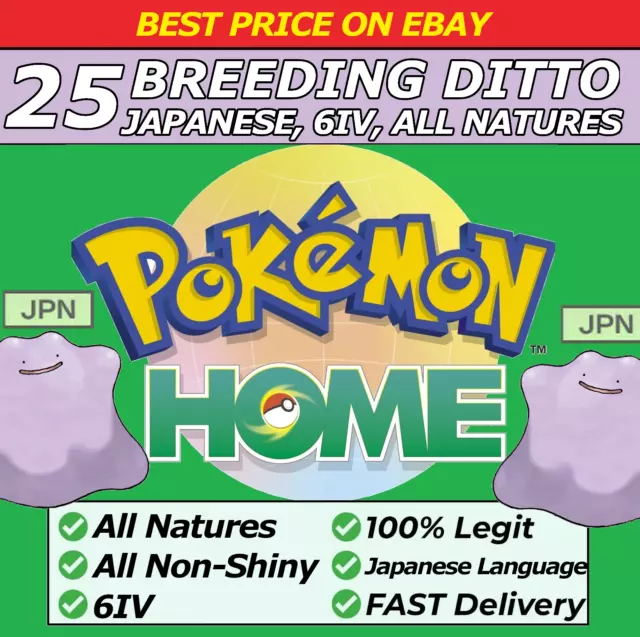 Ditto 6 IV Shiny Japanese Any NATURES ITEMS Pokemon Scarlet