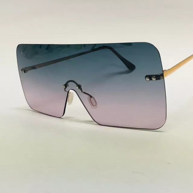 MEN WOMEN OVERSIZED Flat Lens Huge Fashion Sunglasses Rimless Square Frame  2023 $13.99 - PicClick