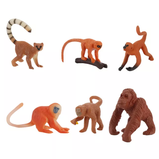 6 PCS Tierische Affenmodelle Gehirnspielzeug Kleinkind Puzzle