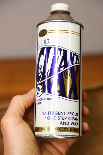VINTAGE AUTO POLISH Clean'n Wax Can One 1 Pint Gas Oil Station Car Wax