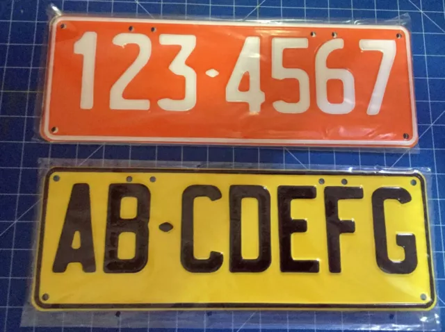 Novelty Standard Custom Embossed Aluminium Car Number Plates Made To Order