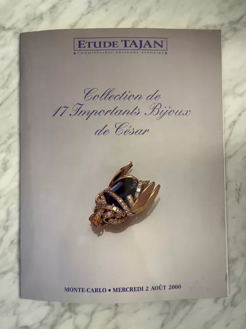 Catalogue vente aux enchères "Importants Bijoux de César". 2 août 2000.