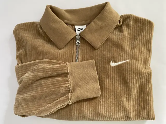 Nike Women’s Corduroy 1/4 Zip Jacket Size: XL Color: Camel NWT