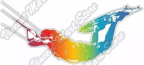 Kiteboarder Kite Kiteboarding Surf Car Bumper Window Vinyl Sticker Decal 7"X3"