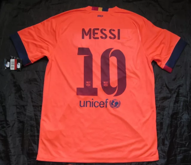 LEO MESSI #10 FC BARCELONA away jersey shirt NIKE 2014-2015 BARCA /adult SIZE L
