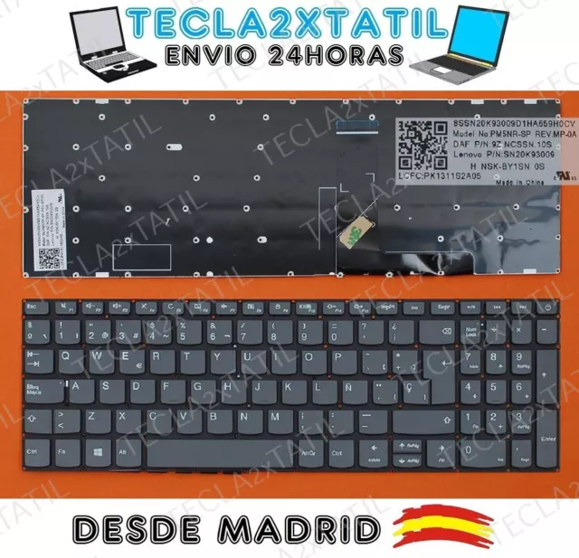 Teclado Para Portatil Lenovo Ideapad 330-15Ikb 81De En Español Gris Sin Marco