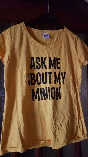 UK12 M FRUIT of the LOOM Minion Cartoon Pullover T-Shirt Summer Holiday Top
