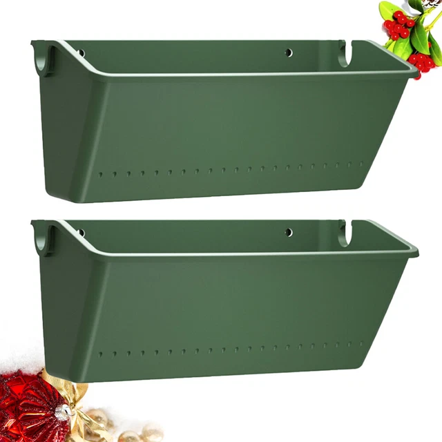 2 PCS Vertical Hanging Balcony Plant Hanger Plants Pots Wall Hanging