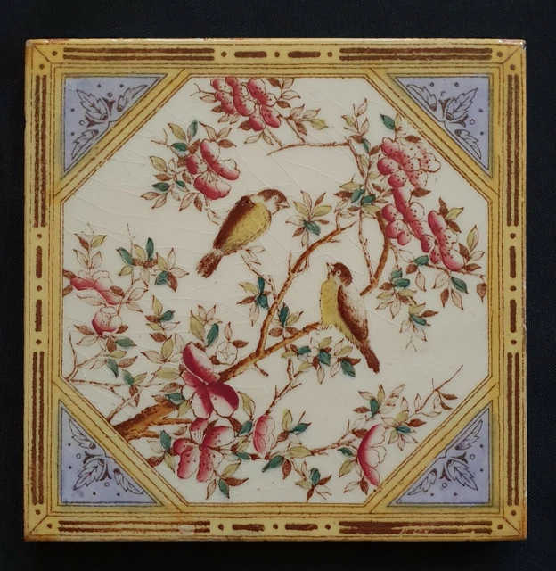 Antique Victorian Tile. Booths Ltd. C1900.