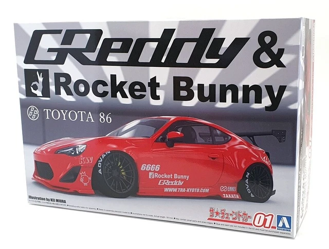 AOSHIMA 1/24 SCALE Car Kit 8623400 - 2012 Toyota 86 ZN6 Greddy & Rocket ...
