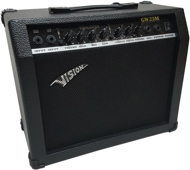 40 WATT - E-GITARRENVERSTÄRKER - MIT MIKROPHONEINGANG - GW25Me - VERZERRER - AMP