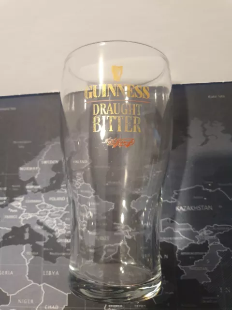 Vintage Guinness Draught Bitter glass