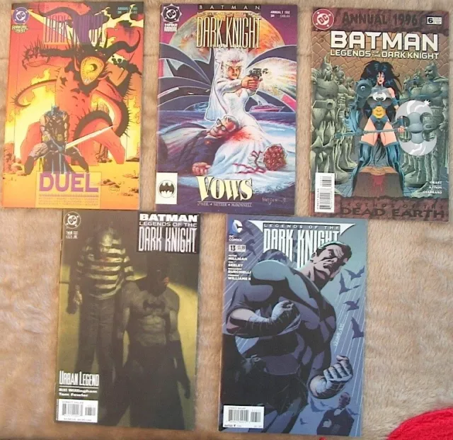5 DC Comics Lot BATMAN LEGENDS OF THE DARK KNIGHT 168, 13 & LODK ANNUAL 1, 2 & 6
