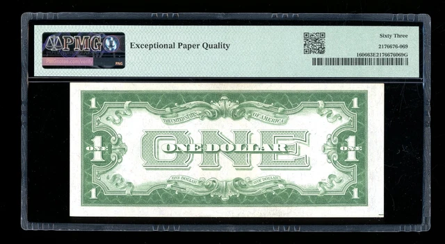 DBR 1934 $1 Silver Funnyback Fr. 1606 CA Block PMG 63 EPQ Serial C37577571A 2