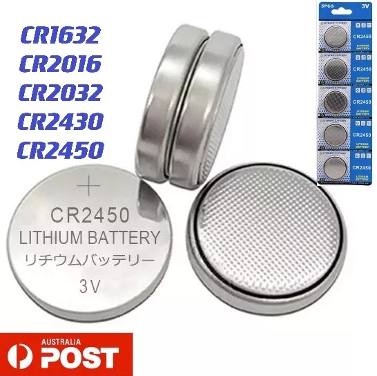 CR2032 CR1632 CR2016 CR2450 CR2430 3V LITHIUM Coin Cell Battery Button Batteries