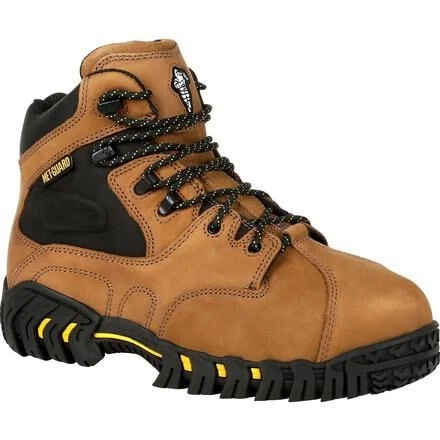 MICHELIN MEN'S 6& Steel Toe Internal Metatarsal Guard Work Boot Brown ...
