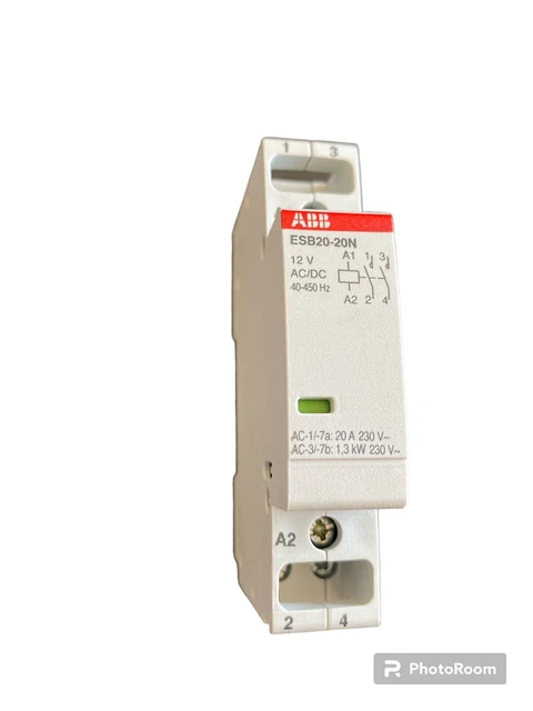 Contattore ABB ESB20-20N-06 - 2P 20A, Montaggio Su Guida DIN, Per Applicazioni Domestiche E Industriali - Foto 5