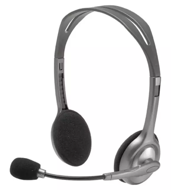 Logitech H110 Computer On Ear Headset kabelgebunden Stereo Grau