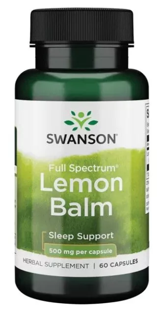 Swanson Premium- Full Spectrum Lemon Balm 500MG 60 KAPS