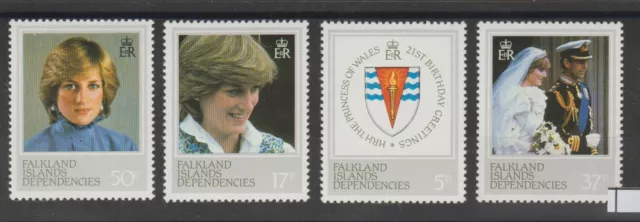 Falkland Islands Dep 1982 Princ. Diana 4 V MNH Yv 348/351 MF78907