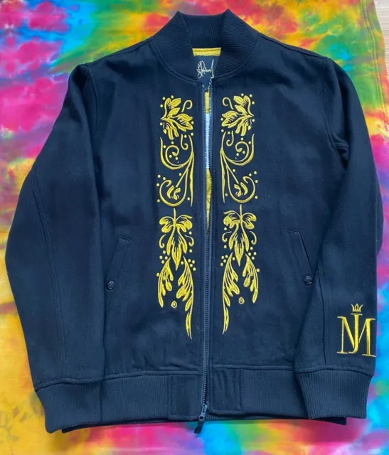 Michael Jackson Gold Embroidered Varsity Jacket Very Rare One Of A Kind Sample