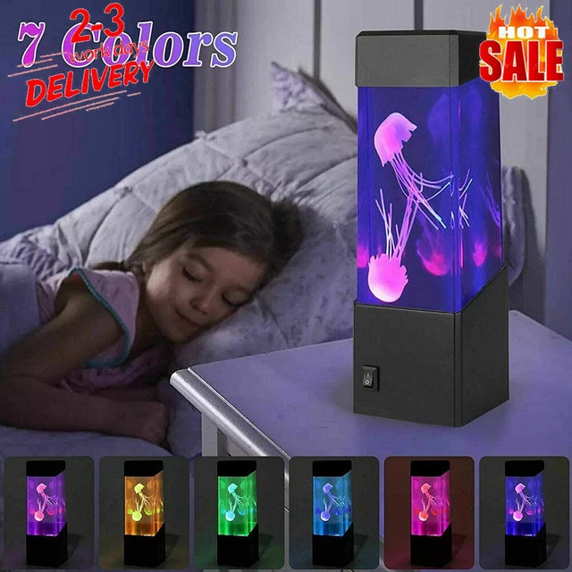 LED JELLYFISH LAVA Lamp Aquarium Fish Tank Color Changing Mood Night