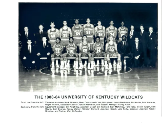 1983 1984 Kentucky Wildcats 8X10 Team Photo Vintage Basketball Ncaa Hof Usa