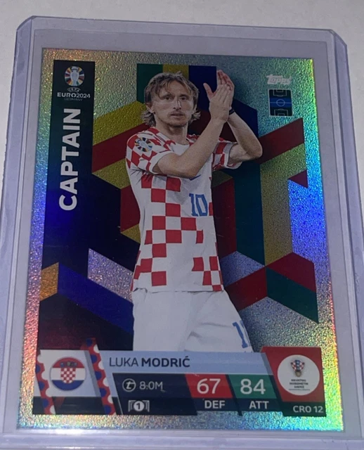 Autocollant Topps EURO 2024 - Luka Modrić (Croatie) - Parallèle Violet - CRO 2
