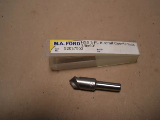 MA Ford HSS 3FL Aircraft Countersink 3/8 x 90°